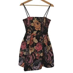 Rinascimento Floral Tapestry Fit And Flare Mini Dress Made In Italy S Holiday